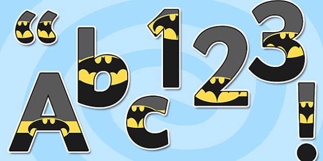 Bat Superhero Themed Display Lettering (teacher made)