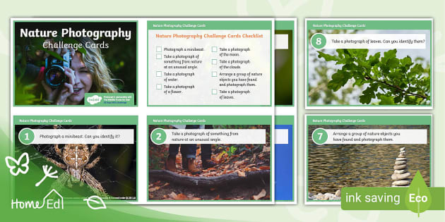 Nature Photography Challenge Cards teacher made Twinkl