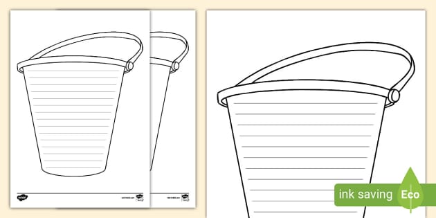 Bucket Writing Template (teacher made) - Twinkl