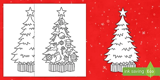 Christmas Tree Drawing Vector Art Icons and Graphics for Free Download