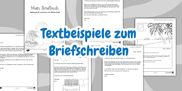 Textbeispiele zum Briefschreiben: formell und informell