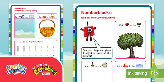 FREE Numberblocks One Wonderful World Worksheet Maths Resources