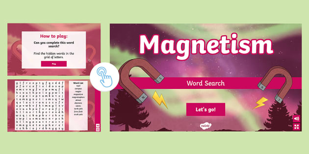 Magnetism Interactive Word Search (teacher Made) - Twinkl