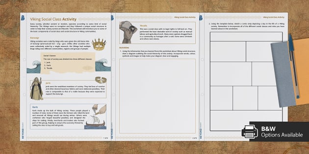 Viking Social Class Activity (Hecho por educadores) - Twinkl