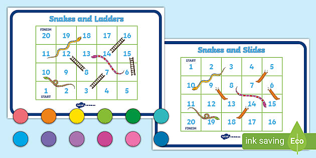 Snakes and Ladders Board Game for Kids: Children Can Play Snakes