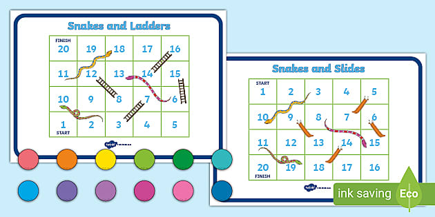 Snakes And Ladders Template - Printable Board Game - Twinkl