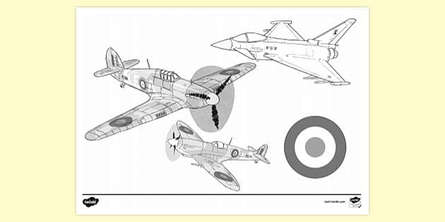 FREE! - Air Force Colouring | Colouring Sheets - Twinkl