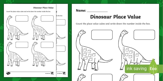 FREE! - Dinosaur Place Value Activity Sheet (teacher made)