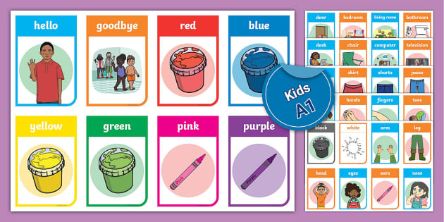 Complete 36Piece C4 Time English Word Card for Kids: A Creative Early Educational Set Purpose for Enlightening Children and Acquiring Language Skills. 