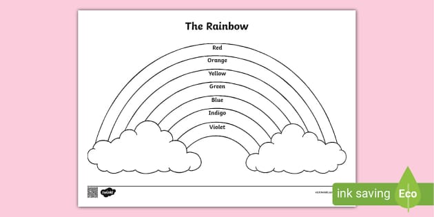 Rainbow Colouring Sheet Template (teacher made) - Twinkl