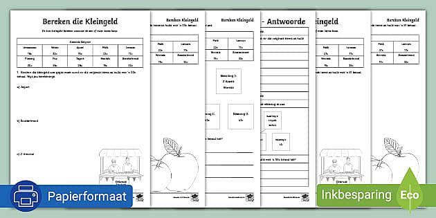 Bereken Die Kleingeld Aktiwiteit Teacher Made Twinkl