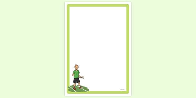 FREE! - Simple Blank Egg And Spoon Race Page Border | Twinkl