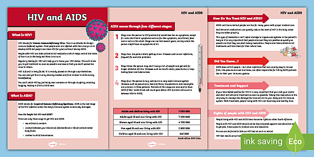 hiv fact sheet pdf