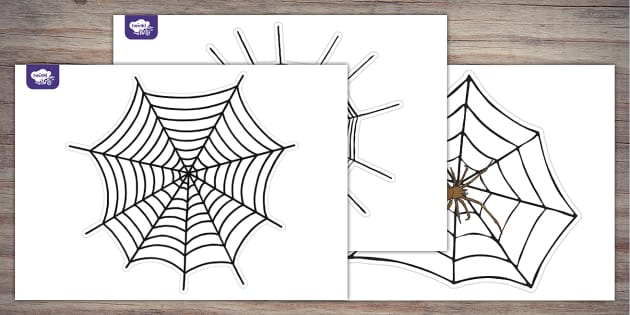 Blank Spider Webs (teacher made) - Twinkl