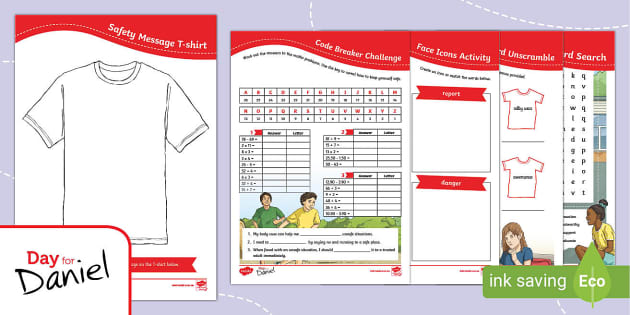 Activities for children T-shirts design template - Twinkl