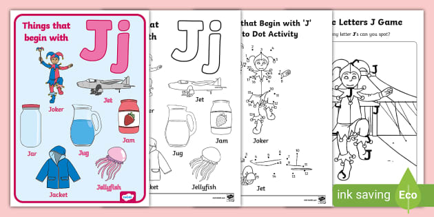 FREE! - Things that Begin with J Worksheets Pack | Twinkl