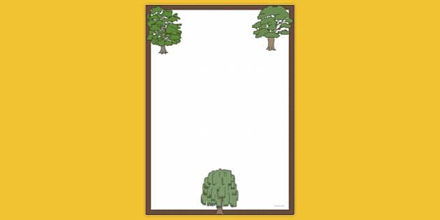 FREE! - Simple Blank Tree Page Border | Page Borders | Twinkl