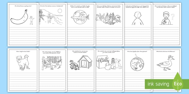 Bildergeschichten Schreibvorlagen (teacher made) - Twinkl