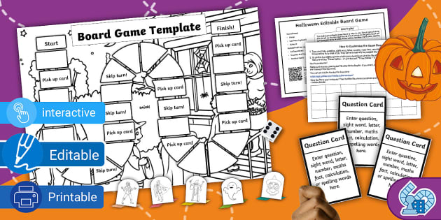 FALL Editable Memory/Matching Game Board TEMPLATE (Google) Online Classroom