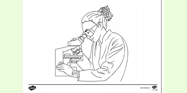microscope coloring page