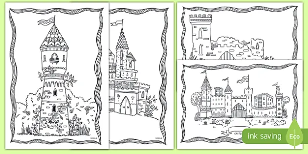 990 Collection Coloring Pages Princess Castle  Latest