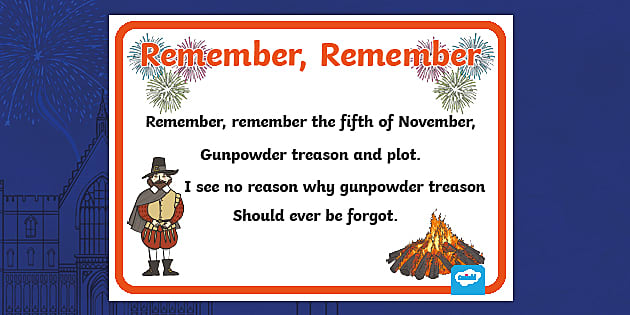 Bonfire Night Rhyme Poster | Teacher-made | Primary Resource
