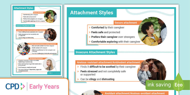 Attachment Styles EYFS CPD Twinkl teacher made