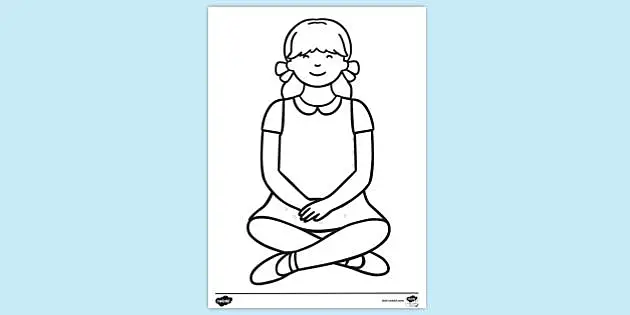 child sitting cross legged clipart