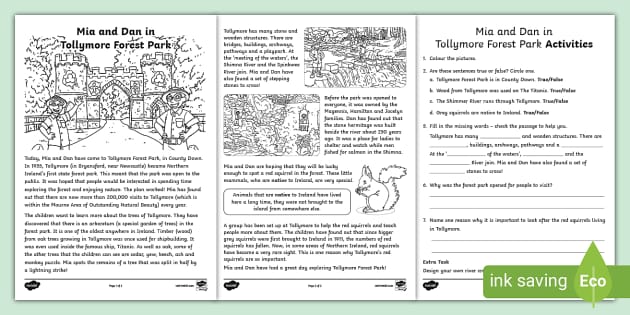 Mia and Dan in Tollymore Forest Park Activity Sheets