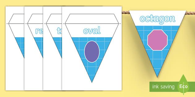 Shape Display Bunting (teacher made) - Twinkl