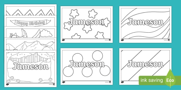 free-jameson-name-simple-colouring-activity-sheets