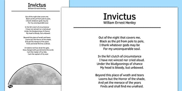 what does the poem invictus mean