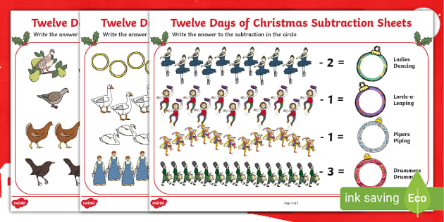 12 Days of Christmas- Nativity Countdown (Starting Poem, Tags, Compani
