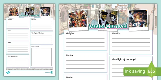 Venice Carnival Fact File Template (Teacher-Made) - Twinkl