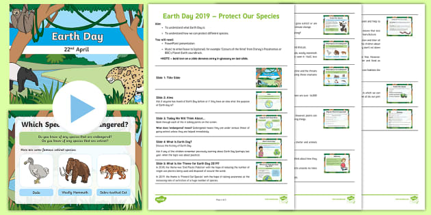 *NEW* KS1 Earth Day: Protect Our Species Assembly Pack