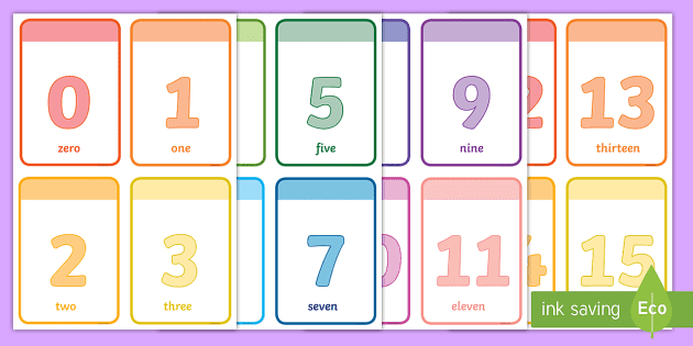 Numbers 0-10 Domino Looping numbers cards available in colour flash cards 