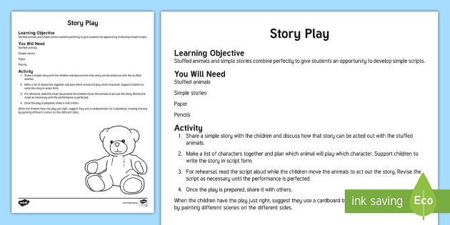 Story Play Activity (teacher made) - Twinkl