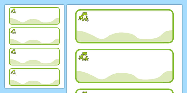 FREE! - Frog Themed Editable Drawer-Peg-Name Labels (Colourful)