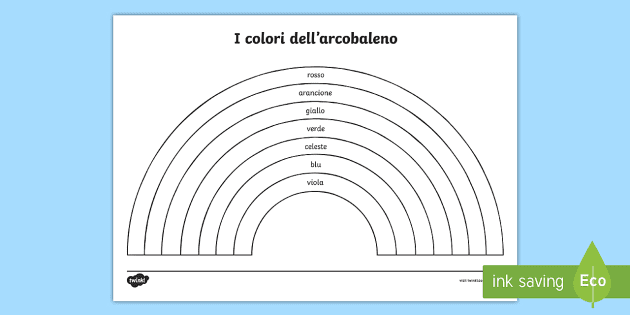 Rainbow Colours in Italian Colouring Sheet (teacher made)