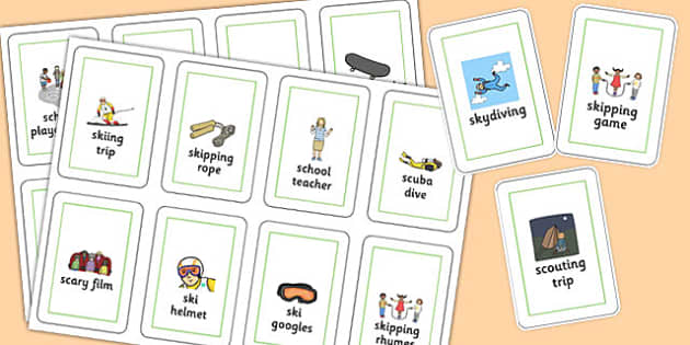 Three Syllable SC/SK Flash Cards (Teacher-Made) - Twinkl