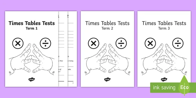 year 6 times tables test pack primary resources