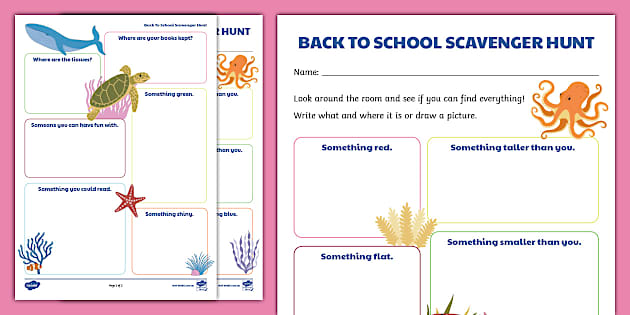 Back To School Scavenger Hunt (teacher made) - Twinkl
