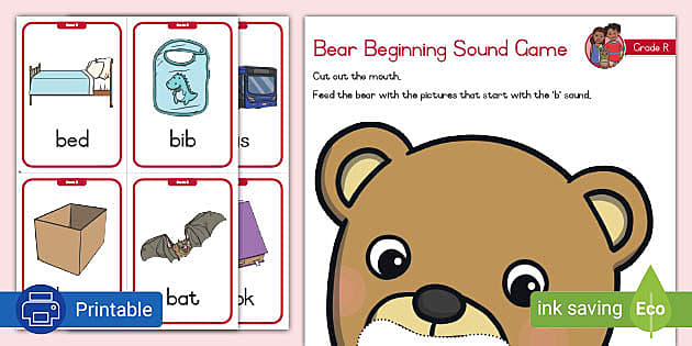 Gr. R Phonics Printable Game: B Sound (Teacher-Made)