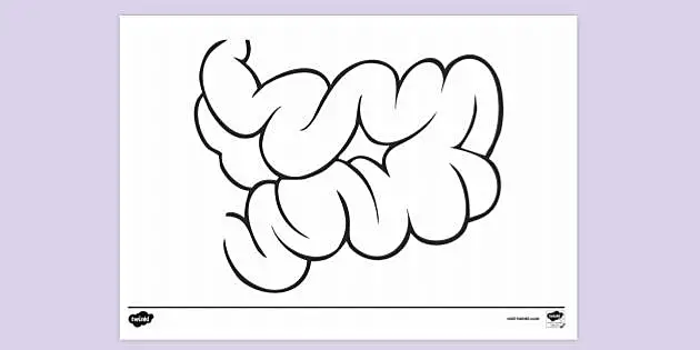 intestine coloring page