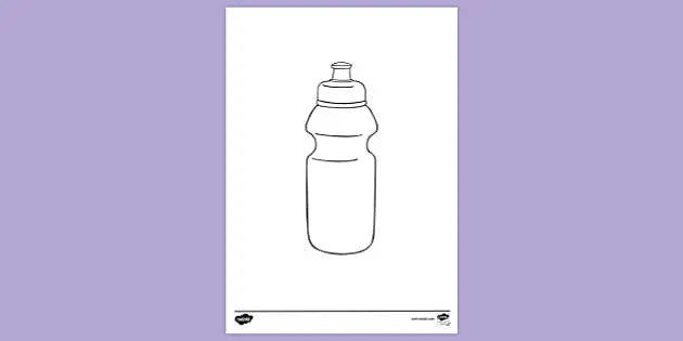 water bottle coloring pages