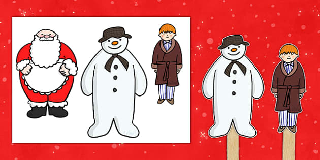 Stick Puppets to Support Teaching on The Snowman - Twinkl