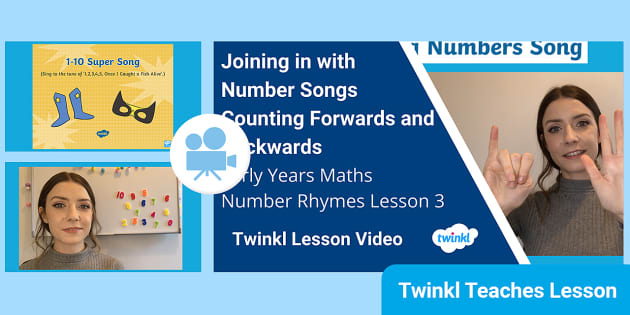 👉 Number Rhymes Video Lesson 3 | Counting Forwards & Backwards