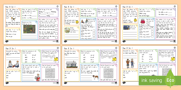 Nz Year 3 Spelling Punctuation And Grammar Set 1 Activity Mats