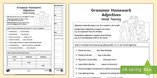 homework of grammar