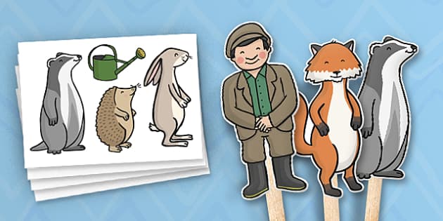 FREE! - Stick Puppets to Support Teaching on Percy The Park Keeper